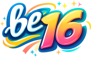 be 16 গোলাপি নীল ব্র্যান্ড লোগো